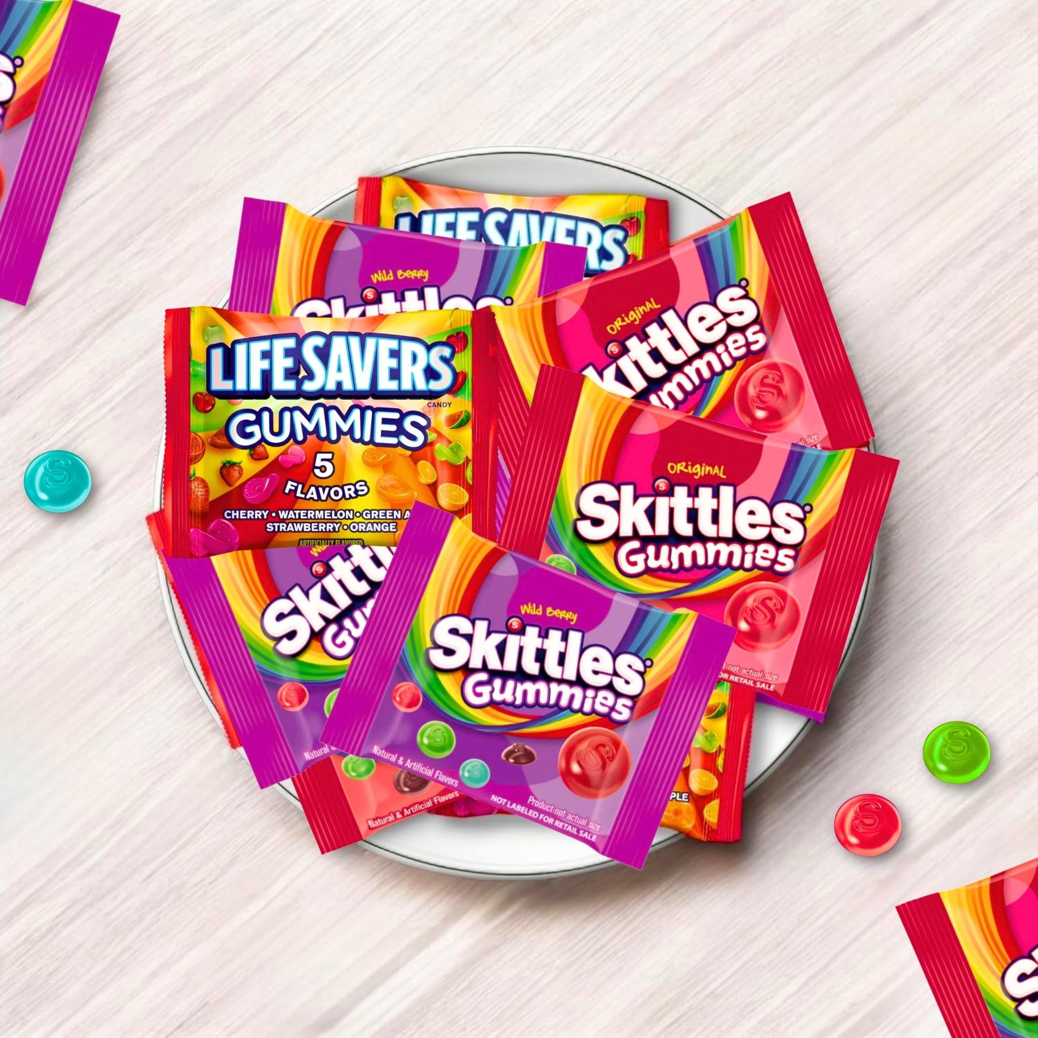 Ultimate Bundle Assortit X Mars Collab Fruity Chewy Gummy Sampler Holiday Mix Fun Size Skittles Lifesavers Candy Variety Bulk Assortment 3 Lb