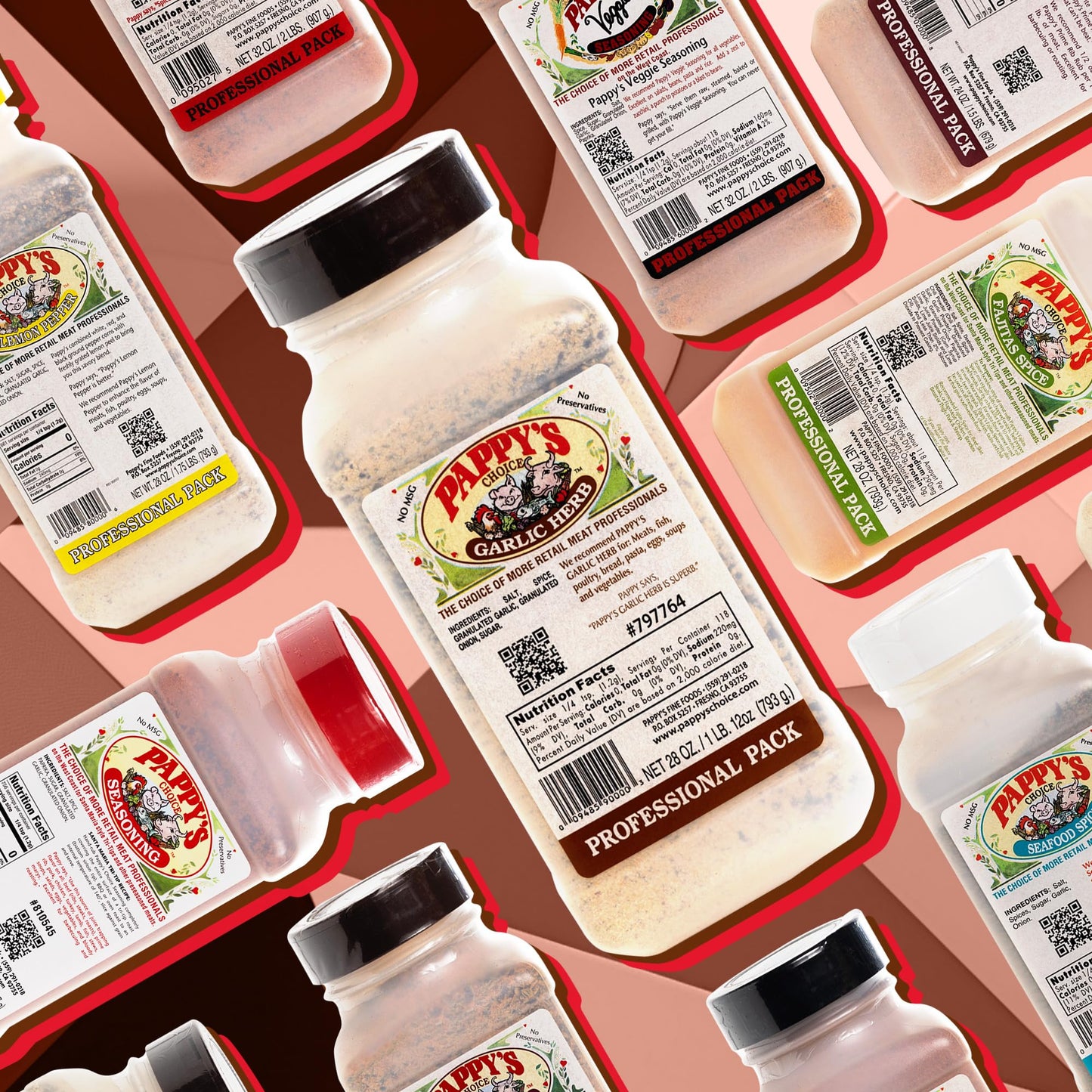 Pappy's Garlic & Herb Seasoning - Perfect for BBQ, Smoked Brisket, Steak, Chicken, Seafood, Veggies & More | Ideal for Grilling, Roasting