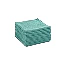 Dri Professional Extra-Thick Microfiber Cleaning Cloth 12 Pack Green (16IN x 16IN, 300GSM, Commercial Grade All-Purpose Microfiber Highly Absorbent