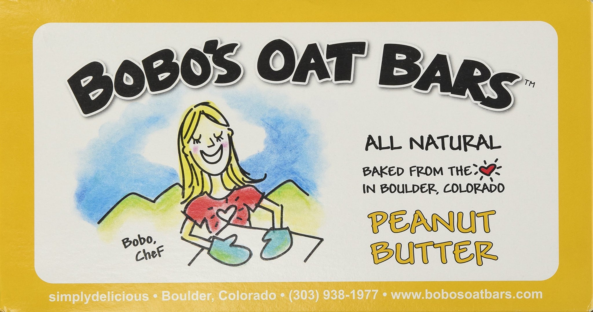 Bobo's Oat Bars Oat Bar, All Nat, Pt Butter, 3 Ounce (Pack of 12)