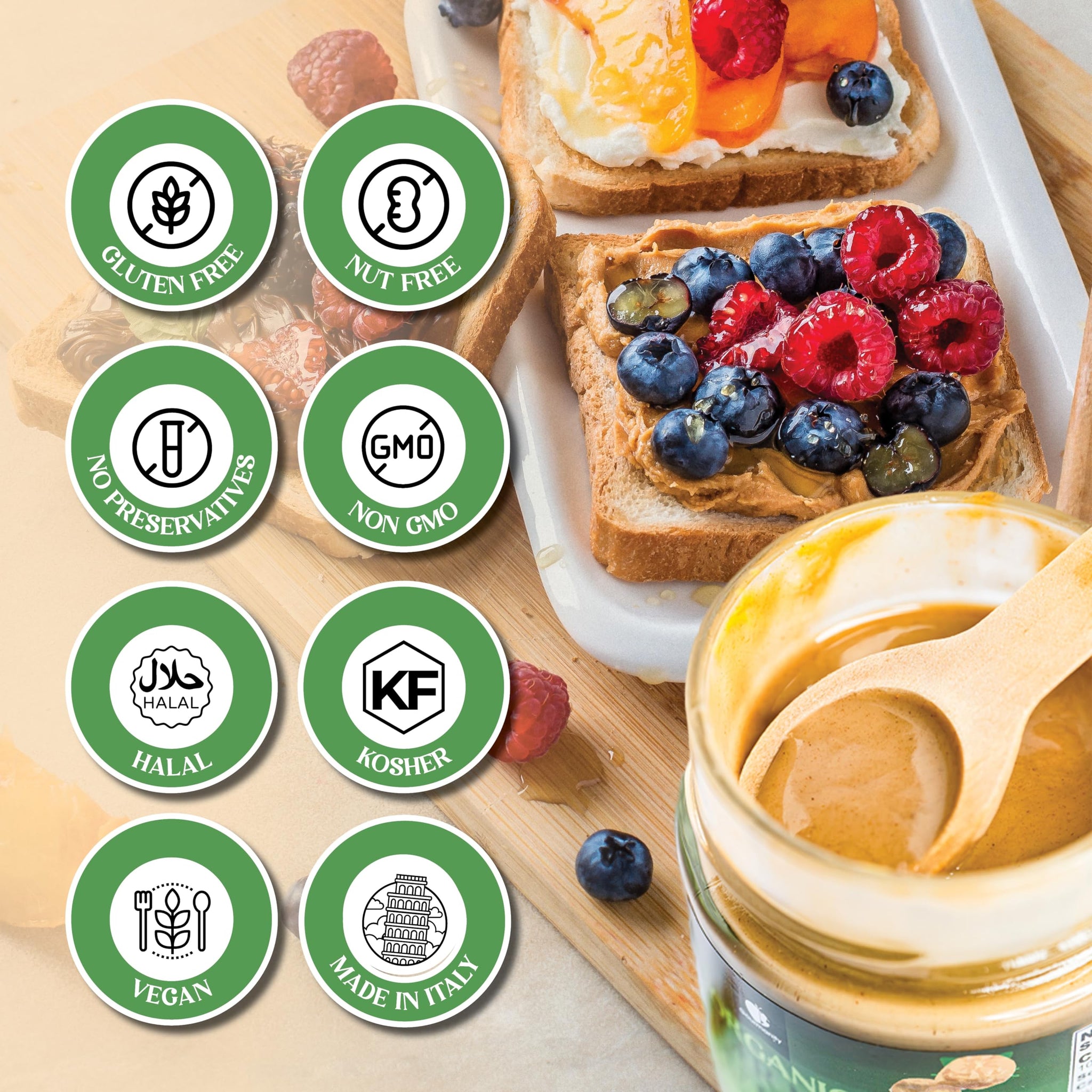 Gourmanity Organic Tigernut Butter, Sweet and Nutty Tasting Nut Free Peanut Butter Alternative, Compliant With Low Fodmap And Whole 30 Diets, Ideal