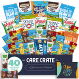 Allergy Friendly Encouragement Snack Box (40 Piece Gluten Free, Dairy Free, Vegan Variety Gift Basket Care Package) Popcorn, Pretzels, Fruit Strips