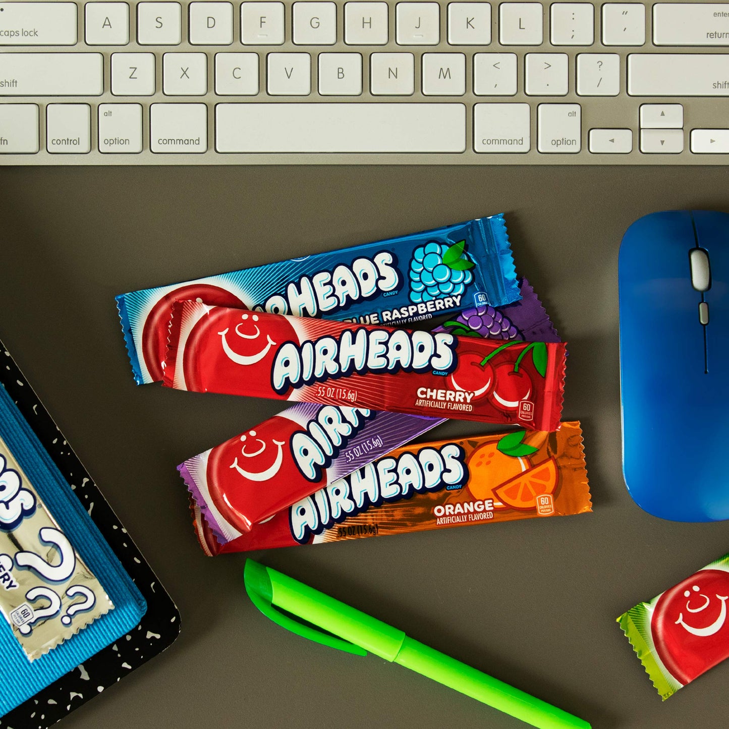 Airheads Candy Bars, Variety Bulk Box, Chewy Full Size Fruit Taffy, Back to School, Parties, Concessions, Non Melting, 72 Individually Wrapped Full