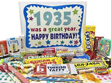 RETRO CANDY YUM ~ 1935 91st Birthday Gift Box of Nostalgic Retro Candy Mix from Childhood for 91 Year Old Man or Woman Born 1935