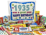 RETRO CANDY YUM ~ 1935 91st Birthday Gift Box of Nostalgic Retro Candy Mix from Childhood for 91 Year Old Man or Woman Born 1935