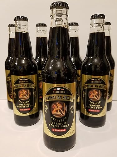 8 Bottles of Manhattan Special Expresso Coffee Sodas - (12oz. Size Bottles)