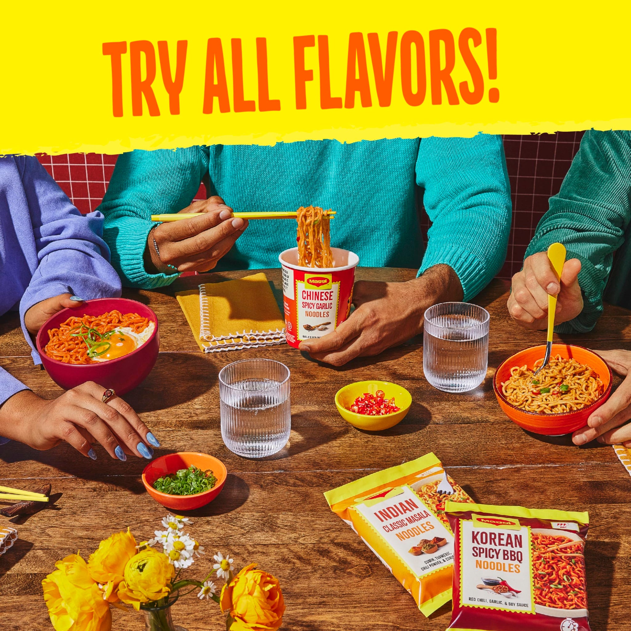Maggi Indian Classic Masala Noodles, Instant Noodles, 3 Min Indian Noodles, Mildly Spicy, 24Pk