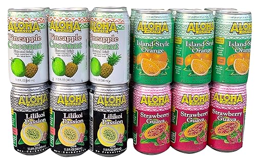 Aloha Maid Juice 11.5-Ounce (Pack of 24) (Tropical Fruit Drink Assorted Pack)
