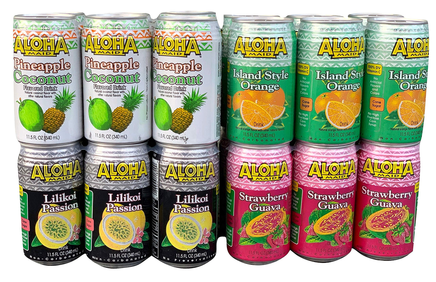 Aloha Maid Juice 11.5-Ounce (Pack of 24) (Tropical Fruit Drink Assorted Pack)