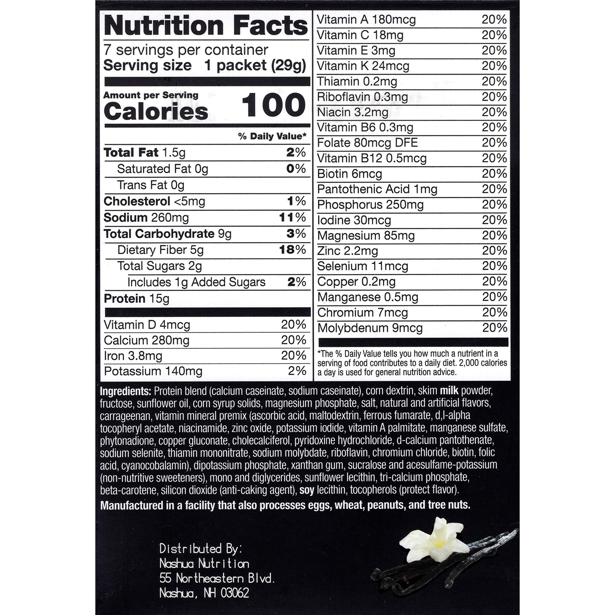 Proti-Thin High Protein Creamy Vanilla Pudding/Shake Mix, 15g Protein, Low Calorie, Low Carb, Low Fat, Low Sugar, No Gluten Ingredients, Aspartame