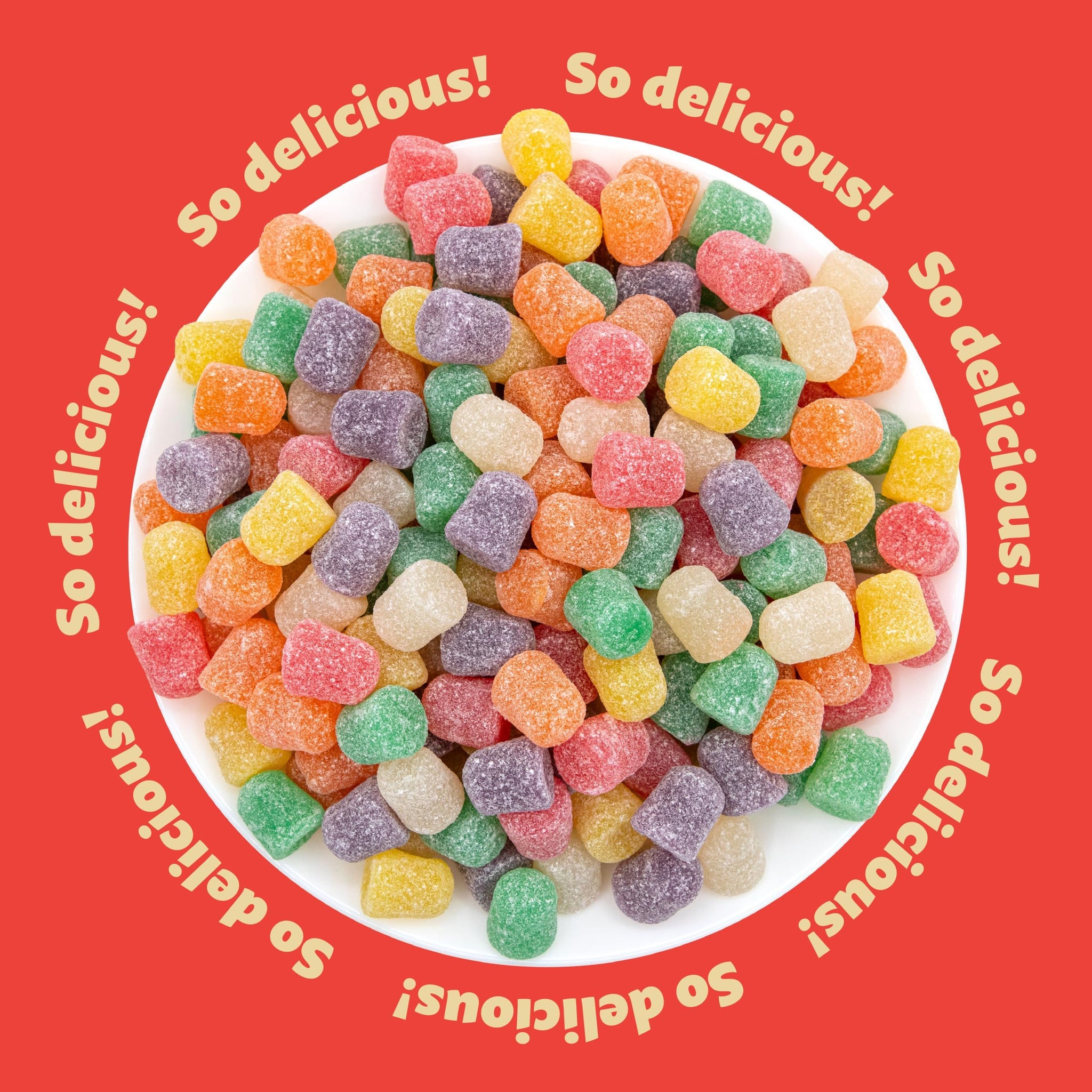 Assorted Spiced Gum Drops Candy - 5 lb Bulk Bag, Soft Jelly Spice Drops in Cinnamon, Peppermint, Clove & More, Classic Old-Fashioned Sweets