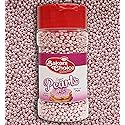 Baker's Choice Bakers Choice Edible Pearls - Metallic Pink Pearl Sprinkles - Edible Sugar Pearls - Dairy Free - Kosher - 3 oz.