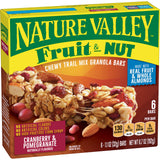 Nature Valley Chewy Fruit & Nut Granola Bars, Cranberry Pomegranate, 6 Bars, 6.7 OZ
