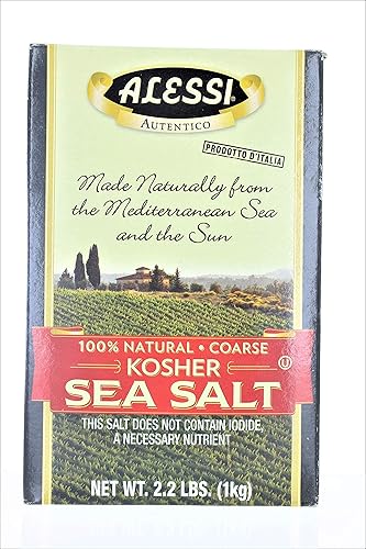 Alessi Kosher Sea Salt, 36.8000-ounces (Pack of6)