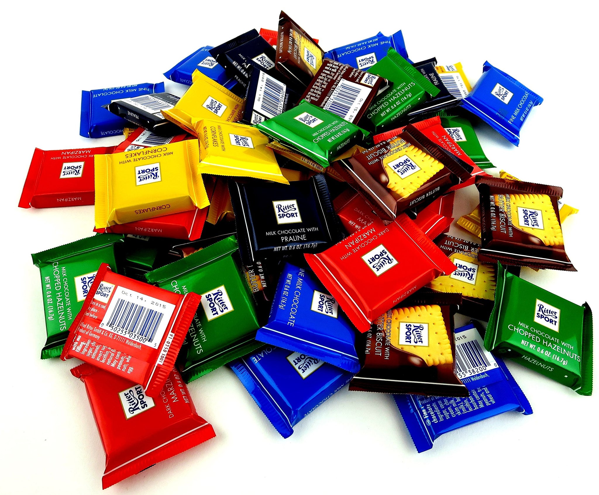 Ritter Sport Mini Chocolate Squares, 2 lbs in a BlackTie Box