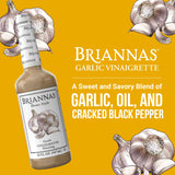 BRIANNAS - Home Style Garlic Vinaigrette Dressing - Fine Salad Dressing made with Premium Ingredients - Gluten Free, Vegan, & Kosher Dressing - 32 oz