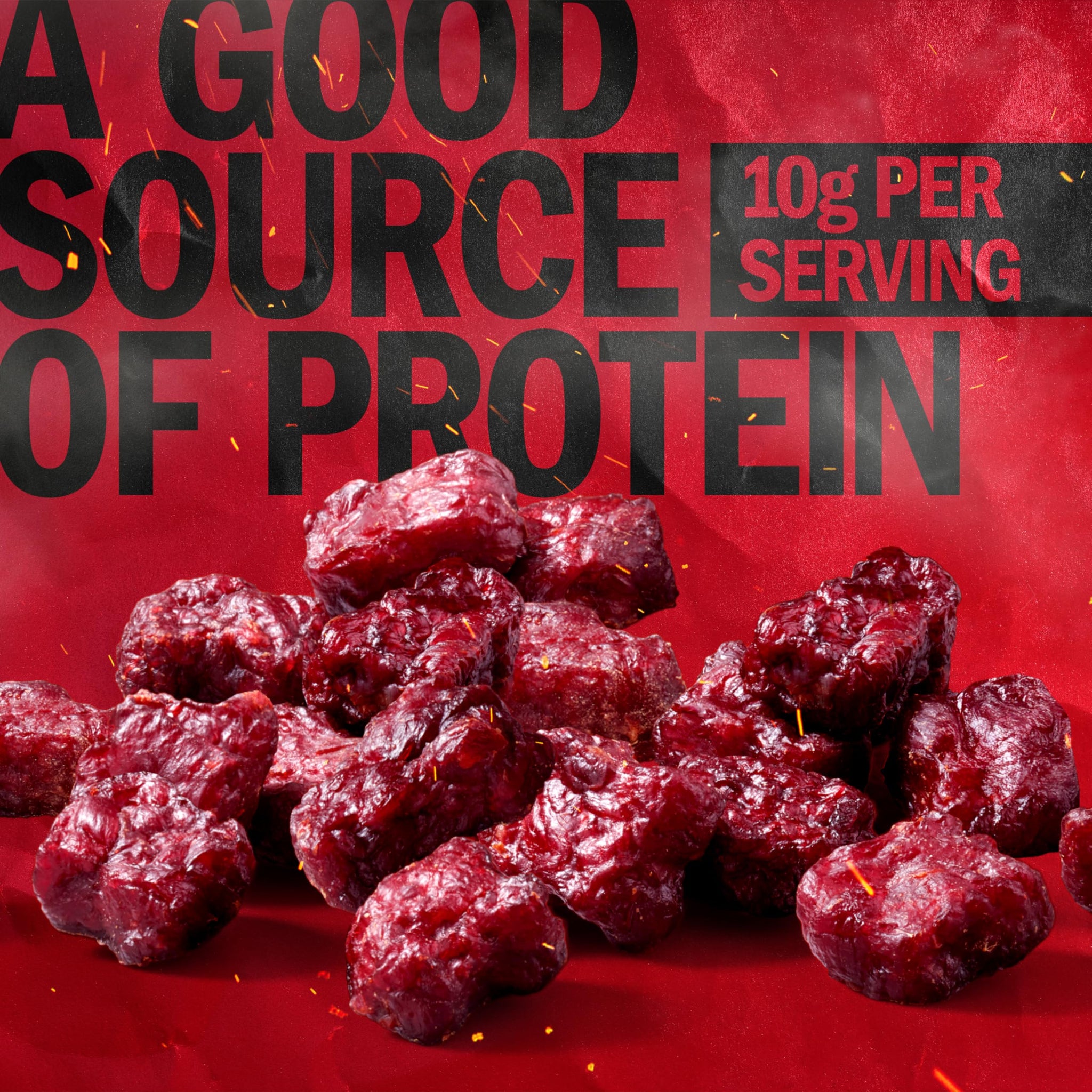 Jack Link's Beef Tender Bites, Teriyaki, Half Pounder Bag - Flavorful Meat Protein Snacks for Lunches, 10g of Protein and 70 Calories per Serving