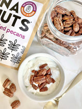InaNuts Candied Pecans, NO Added Sugar, Gluten Free, Dairy Free, Keto & Paleo Friendly, Low Carb Healthy Super Nut, 8oz Bag