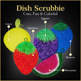 Dish Scrubbie Non-Scratch Dish Scrubber-Long Lasting & Odorless, Safe on Non-Stick, Cast Iron, Glass and Other Surfaces, Reusable Kitchen Sponge