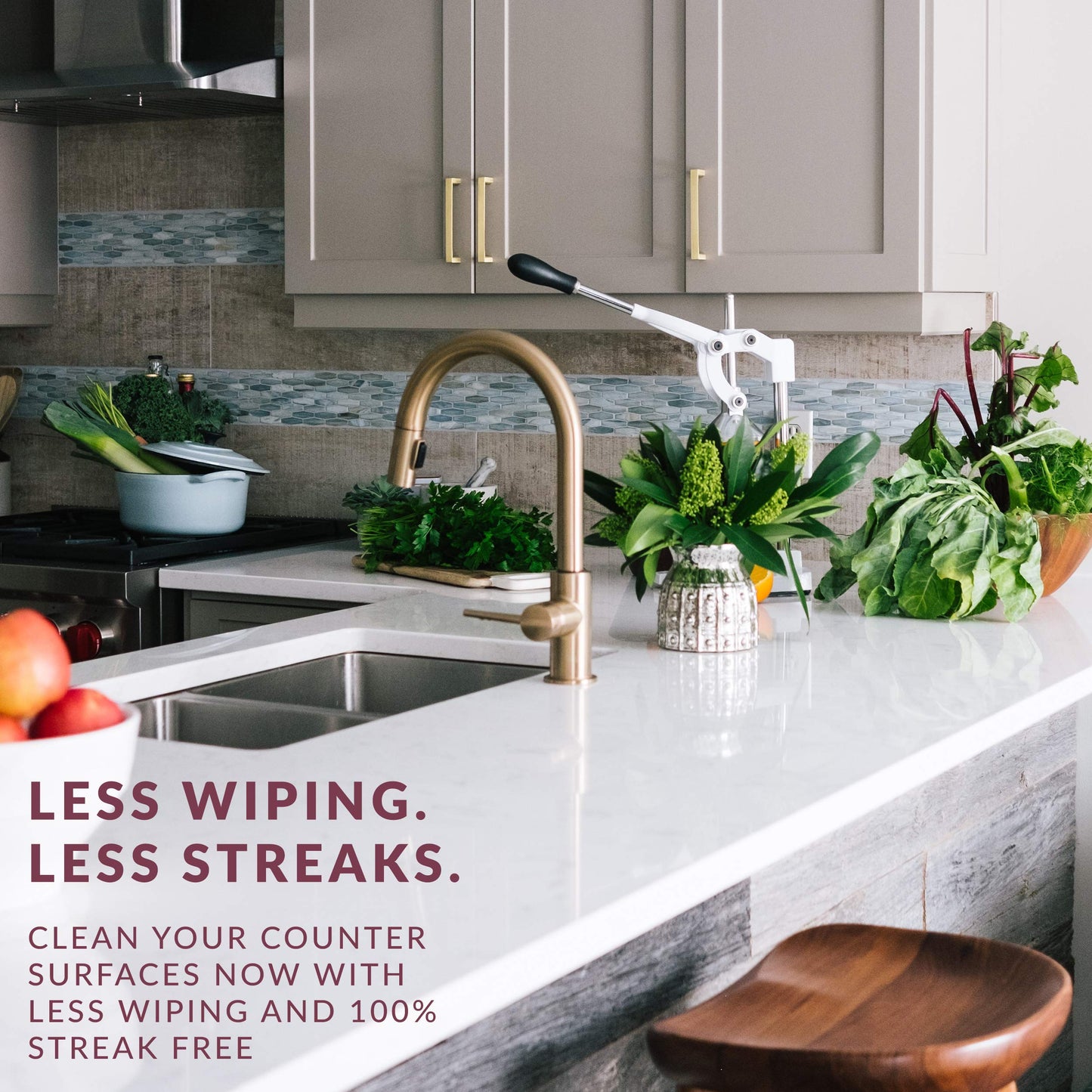 HOPE'S Perfect Countertop Cleaner and Polish - Streak-Free Multi Surface Cleaning Spray - Kitchen Spray for Granite, Quartz, Marble, Stone, Laminate