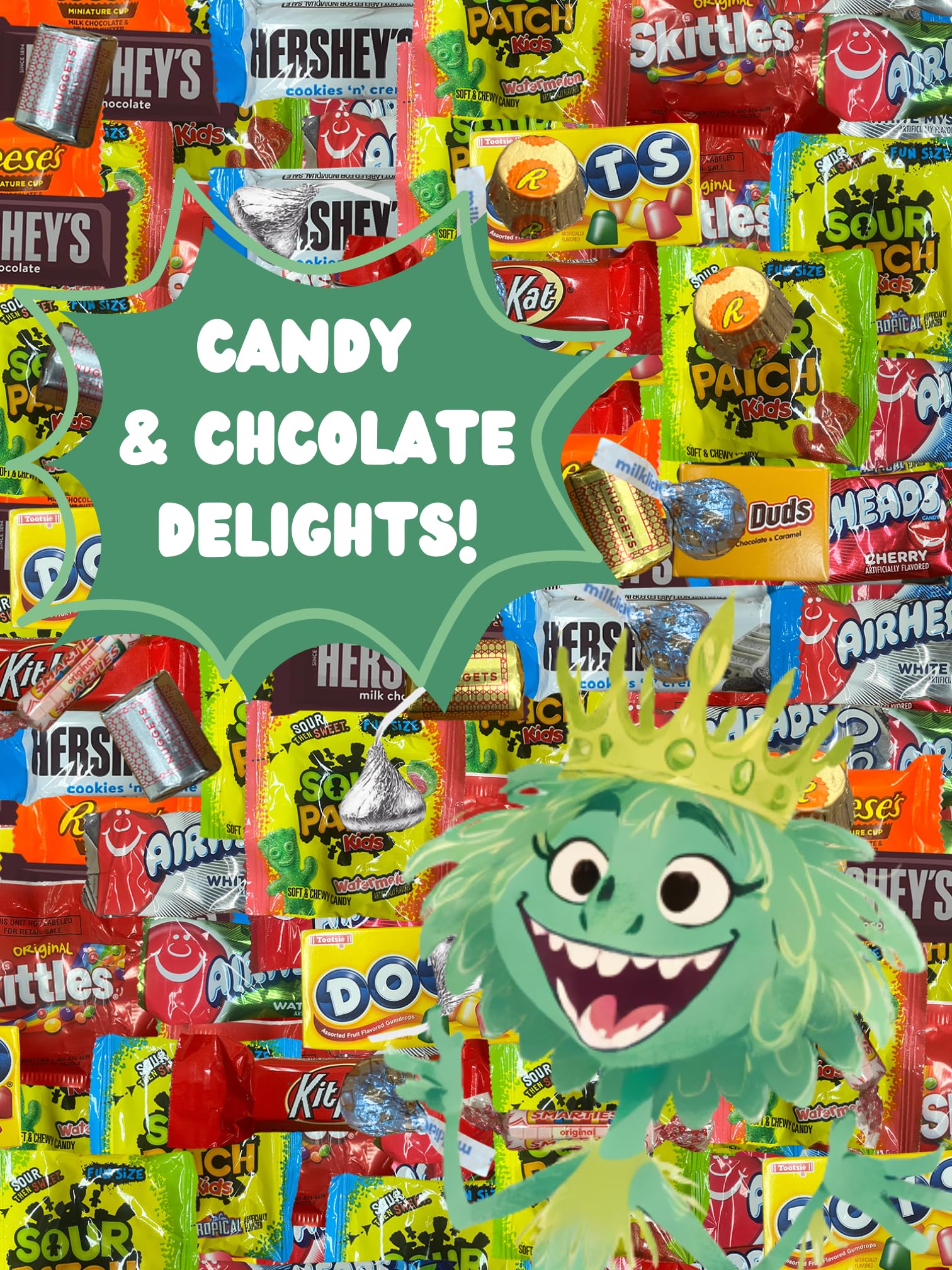 Chocolate and Candy Variety Pack - 10 LB Assorted Chocolate Candy Bulk - Bulk Bag Mix - Individually Wrapped - Chocolates - Variety Bag - July 4th