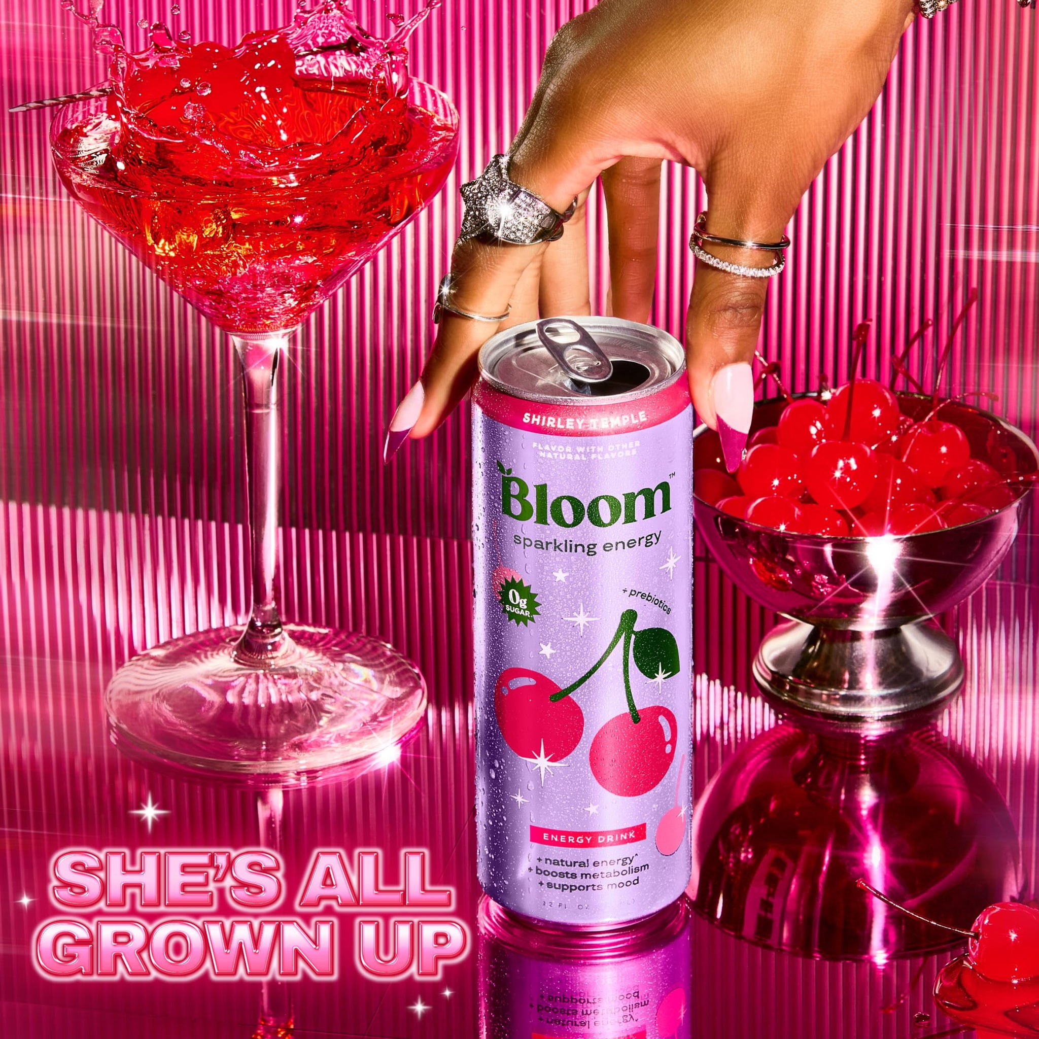 Bloom Nutrition Sparkling Energy Drink - Natural Caffeine, Zero Sugar, 180mg Caffeine - Antioxidant-Rich with Green Coffee Bean, Green Tea Extract