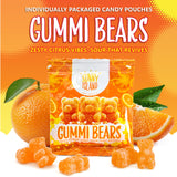 Sour Bears Gummy Candy | 12 Packs | Orange Gummies for Lunchbox Snacks, Goodie Bags & Candy Buffets | Gelatin Free Sour Gummies | Individually Wrapped