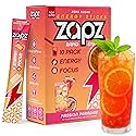 ZAPZ Caffeine Packets - Passion Fruit & Watermelon, 10-Pack, Sugar Free Energy Drink Mix Powder with 200mg Caffeine for Nootropics Focus Support