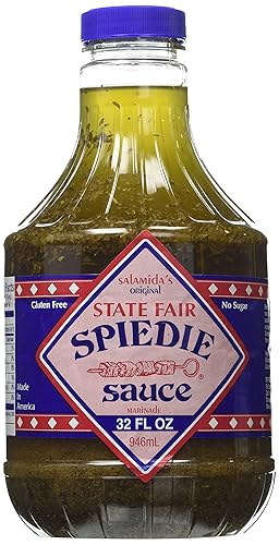 Salamida New York State Fair Spiedie Original Sauce, 32 oz - Authentic New York Flavor Marinade for Meats, Poultry, Fish, Vegetables & More