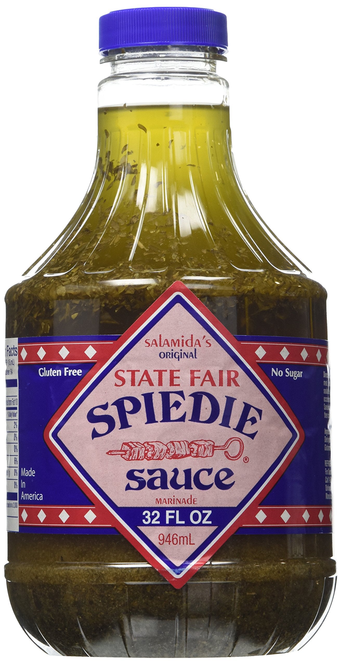 Salamida New York State Fair Spiedie Original Sauce, 32 oz - Authentic New York Flavor Marinade for Meats, Poultry, Fish, Vegetables & More