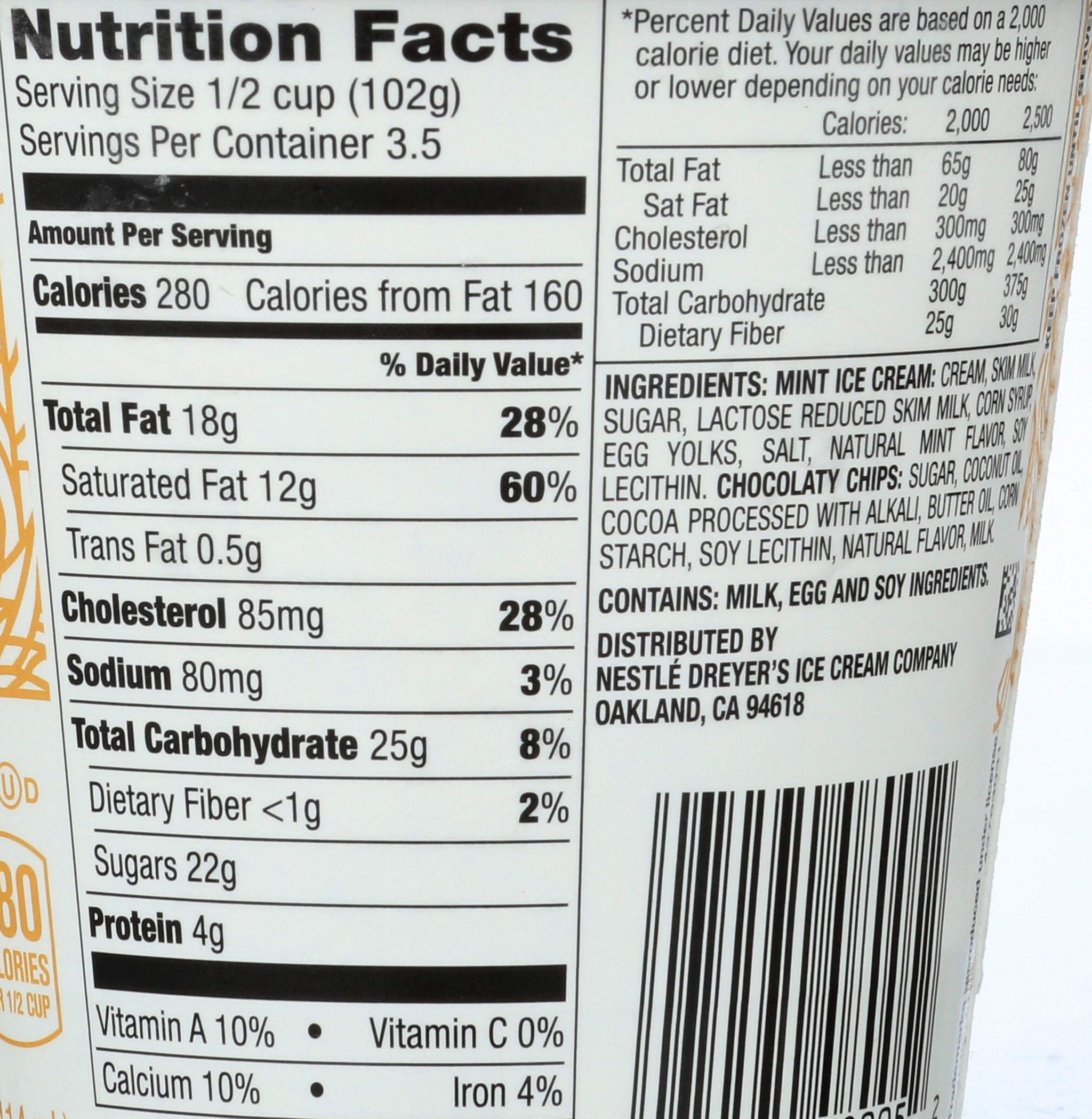 Haagen-Dazs, Mint Chip Ice Cream, 14-oz (Frozen)