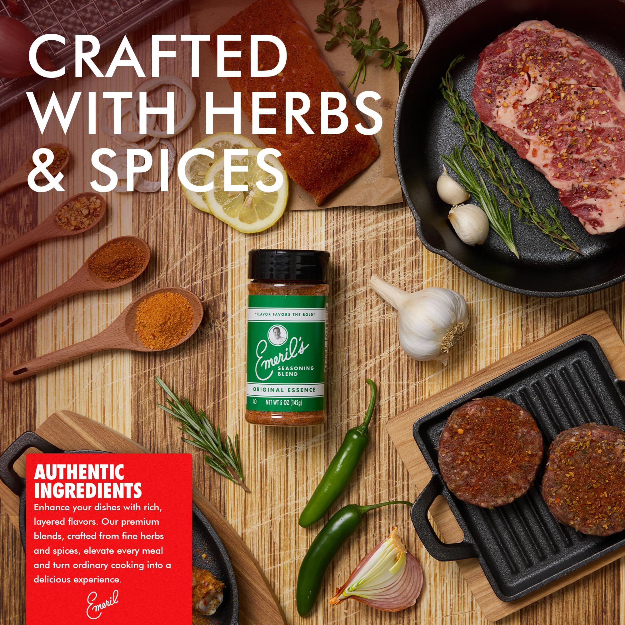 Emeril Lagasse 5 Oz, 3-Pack and 6-Pack Seasoning Blend: Original Essence, Cajun, Blackened, Chicken Rub, Steak Rub and Rib Rub Best Seasonings