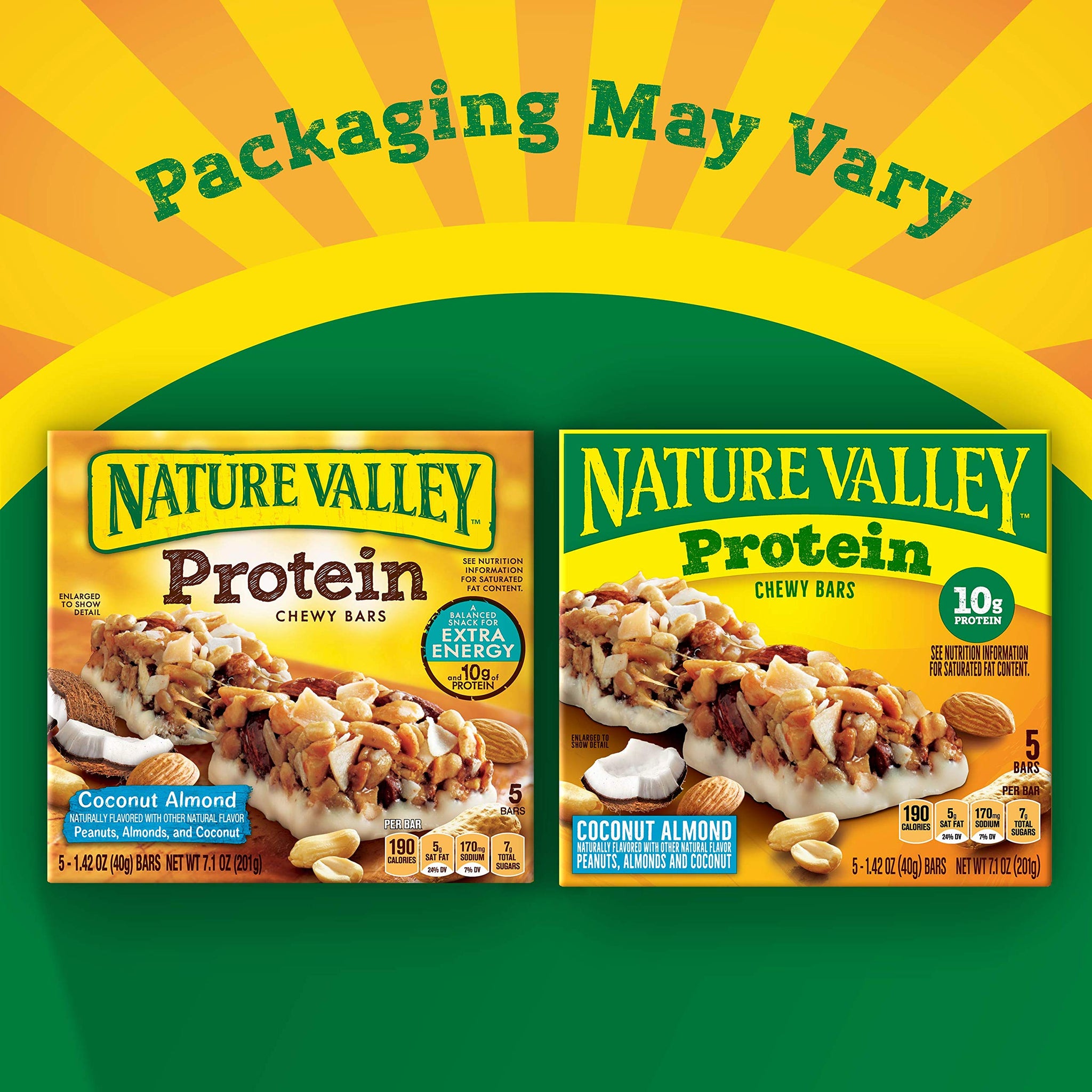 Nature Valley Protein Granola Bars, Coconut Almond, Snacks Bars, 5 ct