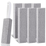 Ovveroche 7 Pack Pumice Stone for Toilet Cleaning, Pumice Stone Toilet Bowl Cleaner, Pumice Scouring Stick with Handle, Powerfully Cleans Hard Water