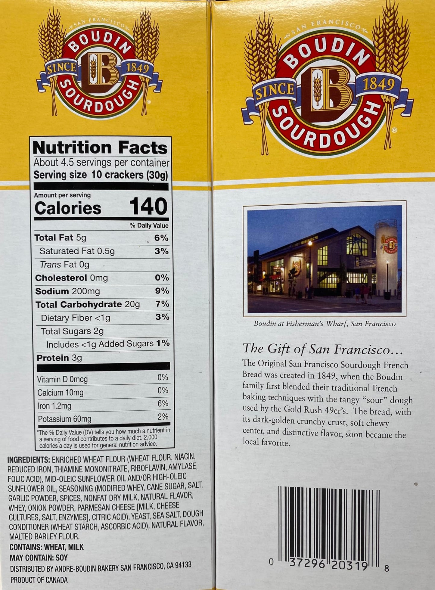 Sourdough Twice Baked Crackers Parmesan And Garlic 2-5oz PACK