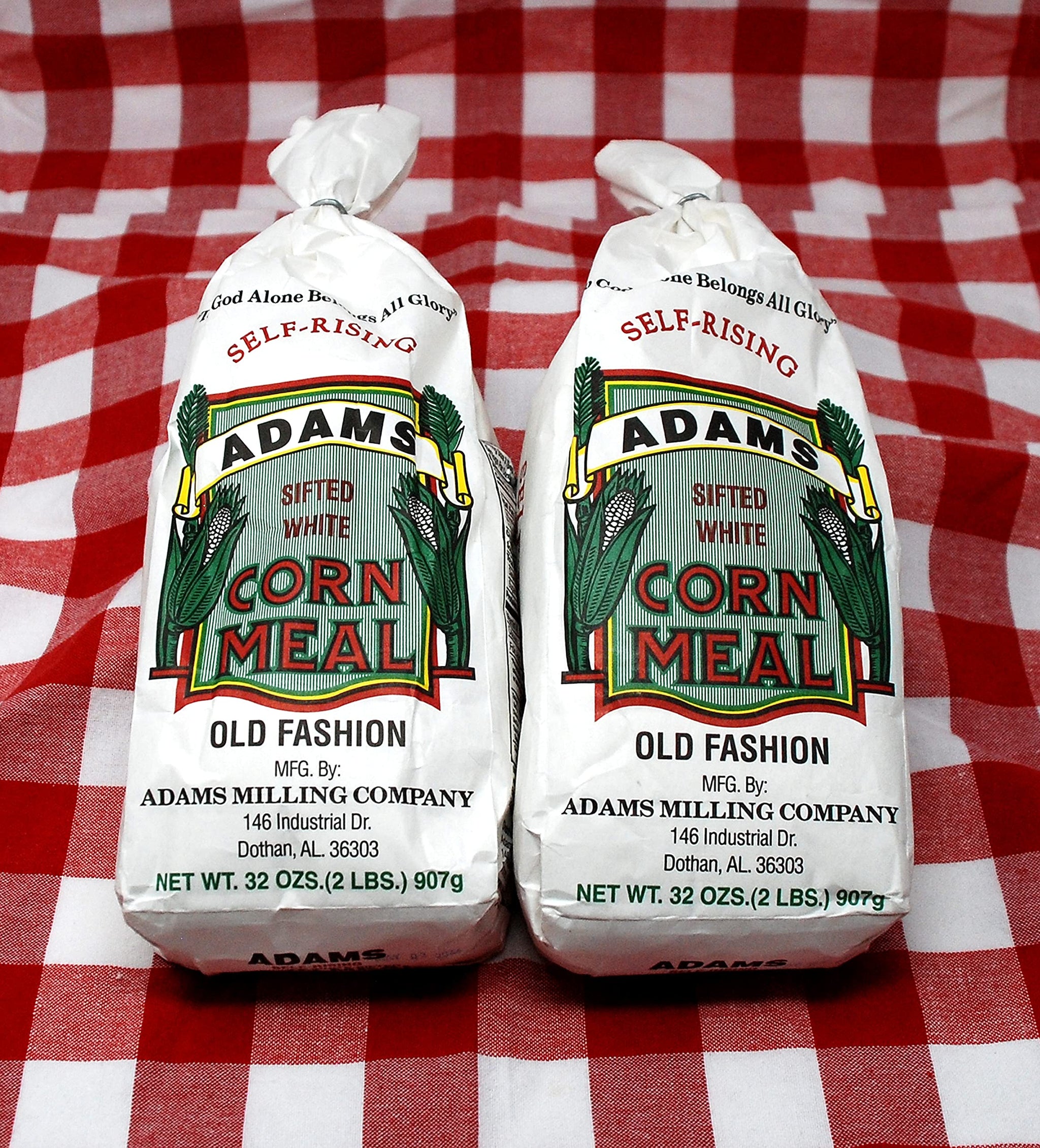 Adams Self-Rising Sifted White Cornmeal Old Fashion Cornmeal, 2-32 Ounce Packages