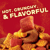 Chex Mix Hot and Spicy Snack Mix, Savory Snack Bag, Family Size, 13.5 oz