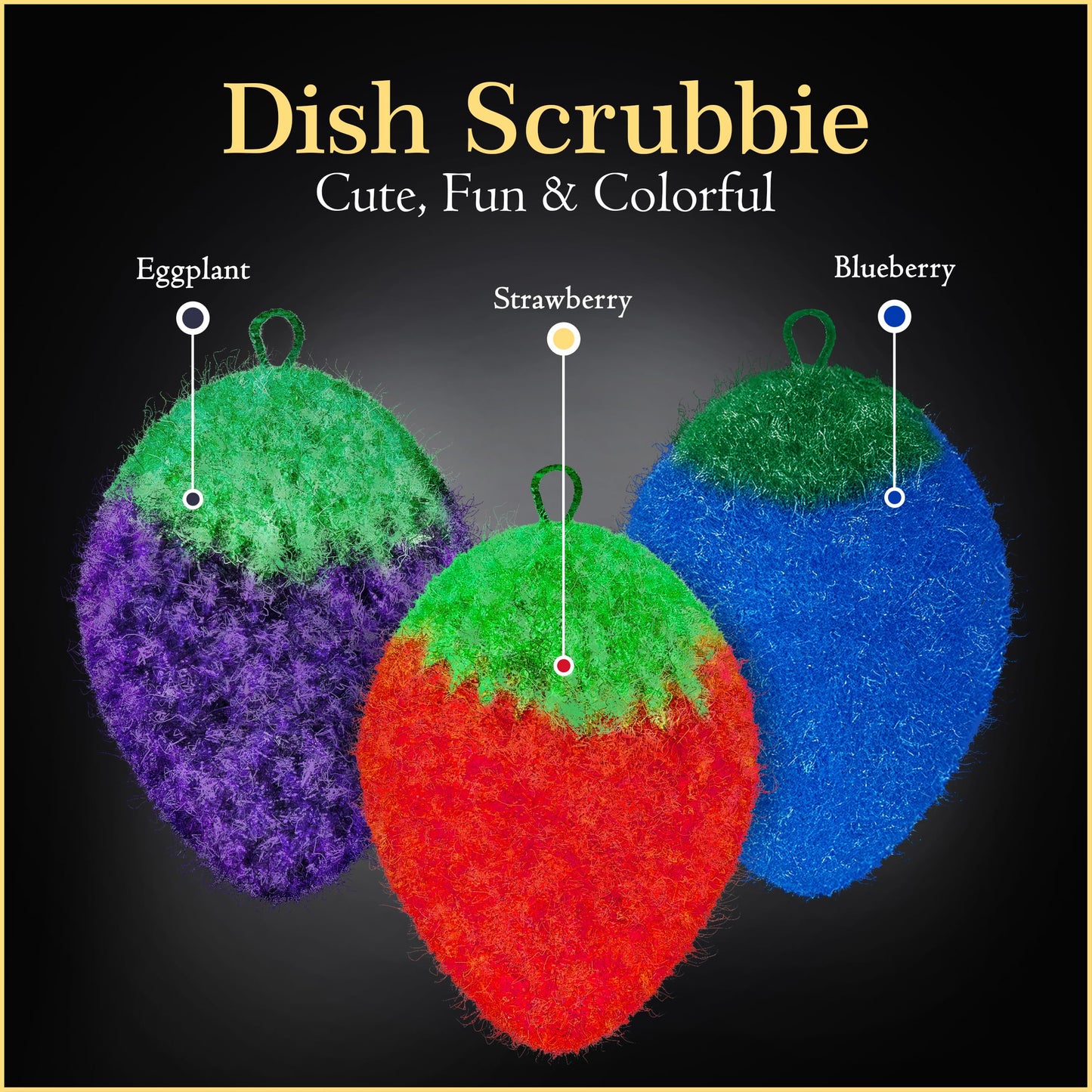 Dish Scrubbie Non-Scratch Dish Scrubber-Long Lasting & Odorless, Safe on Non-Stick, Cast Iron, Glass and Other Surfaces, Reusable Kitchen Sponge