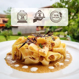 Morelli Mezzi Paccheri Organic Pasta - Italian, Gourmet, Large Circle Gluten-Free Pasta from Italy Made from Corn & Rice, for Stuffing - 8.8 oz (Pack
