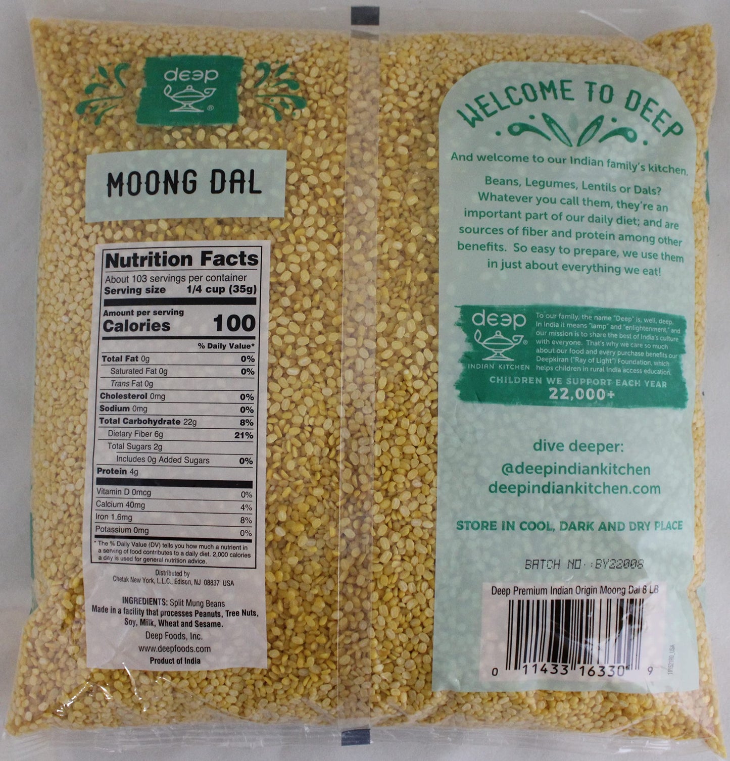 Moong Dal Premium Indian Origin (8lb)