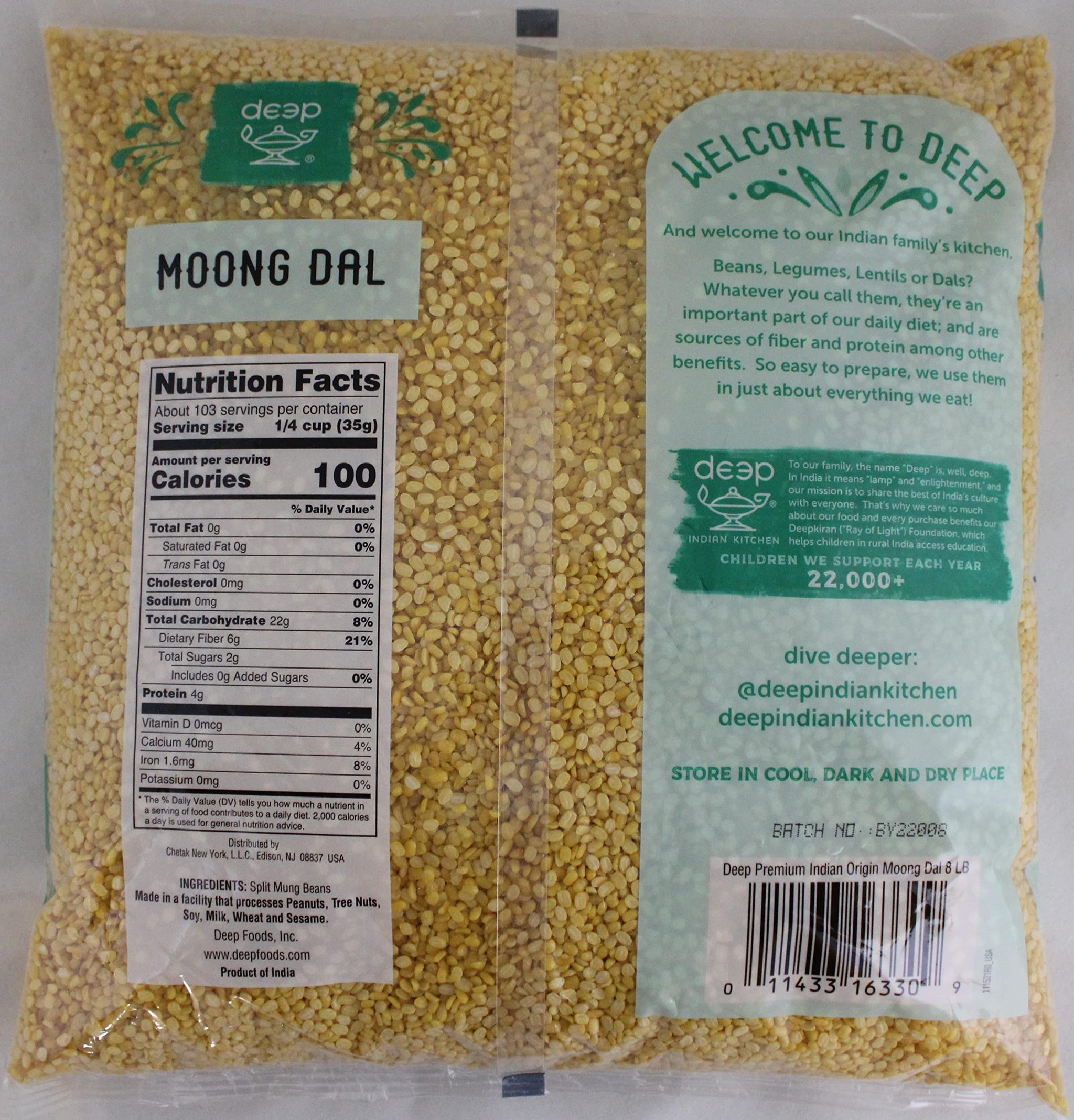 Moong Dal Premium Indian Origin (8lb)