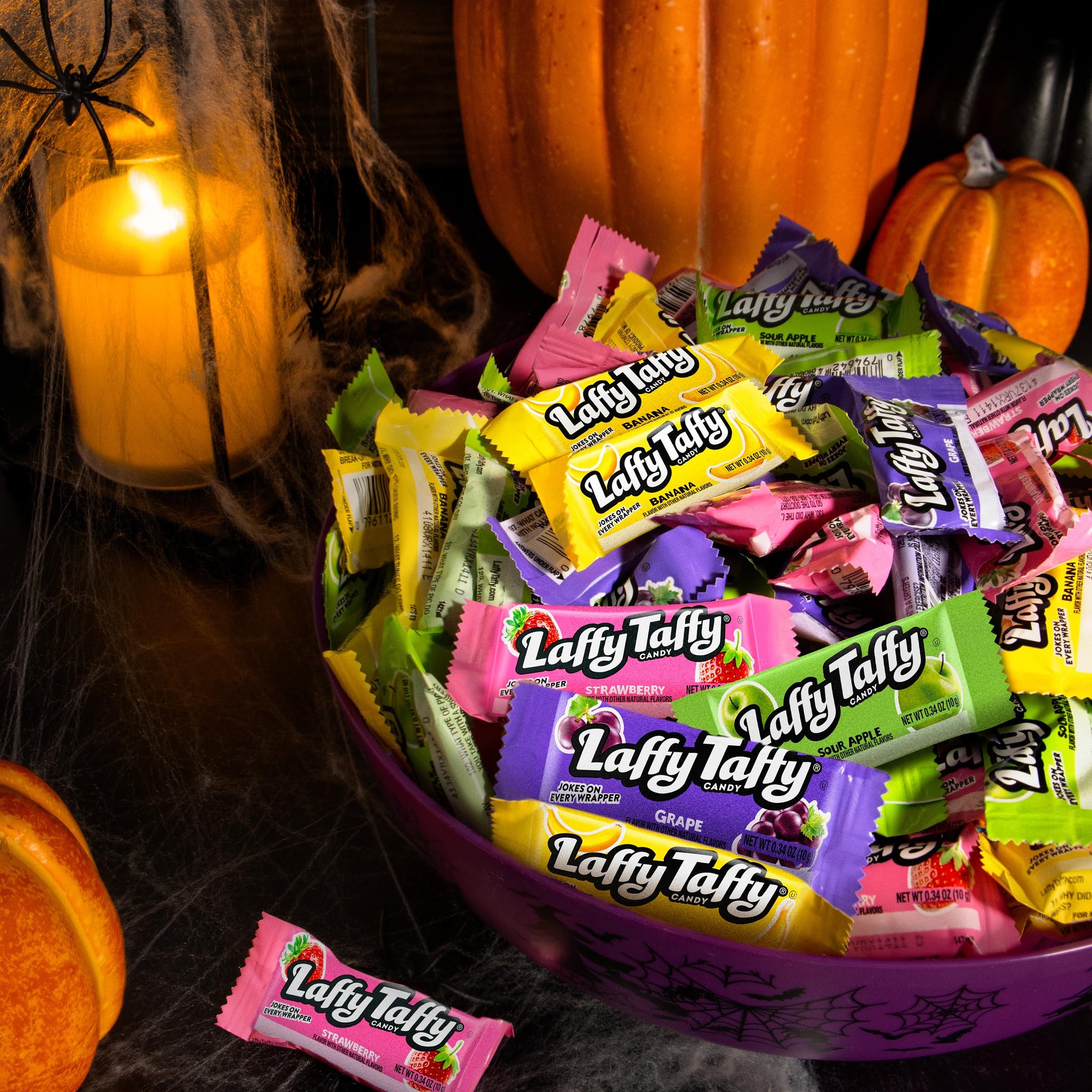 Laffy Taffy Candy, Assorted Mini Bars, 12 Ounce