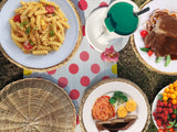BB HOME, ZHONGER BHO Hand Weave Bamboo Paper Plate Holder 10in Set of 4 for Picnic Home Party and Daily Dinning