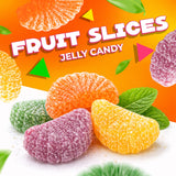 Fruit Slices Jelly Candy | 2 Lb Bag | Dye Free Candy | Tangerine, Orange, Strawberry, Lemon | Naturally Flavored Bulk Chewy Candy for Buffets, Events