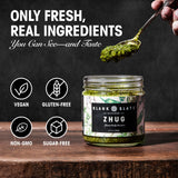 Blank Slate Kitchen Zhug (6 oz) | Spicy Middle Eastern Herby Green Hot Sauce (Yemeni Skhug) | Vegan & Gluten-free | Blend of Jalapenos, Cilantro