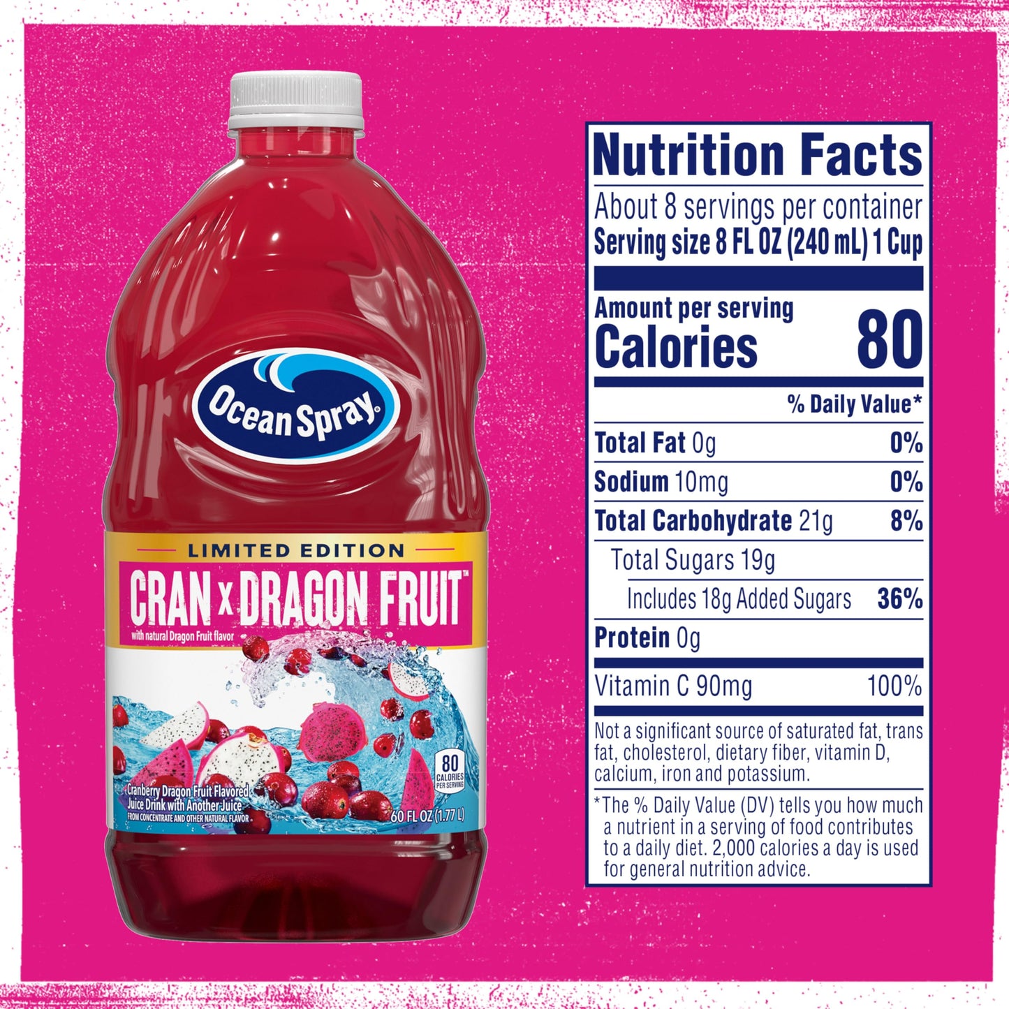 Ocean Spray® Cran x Dragon Fruit™ Juice Drink, 60 Fl Oz Bottle