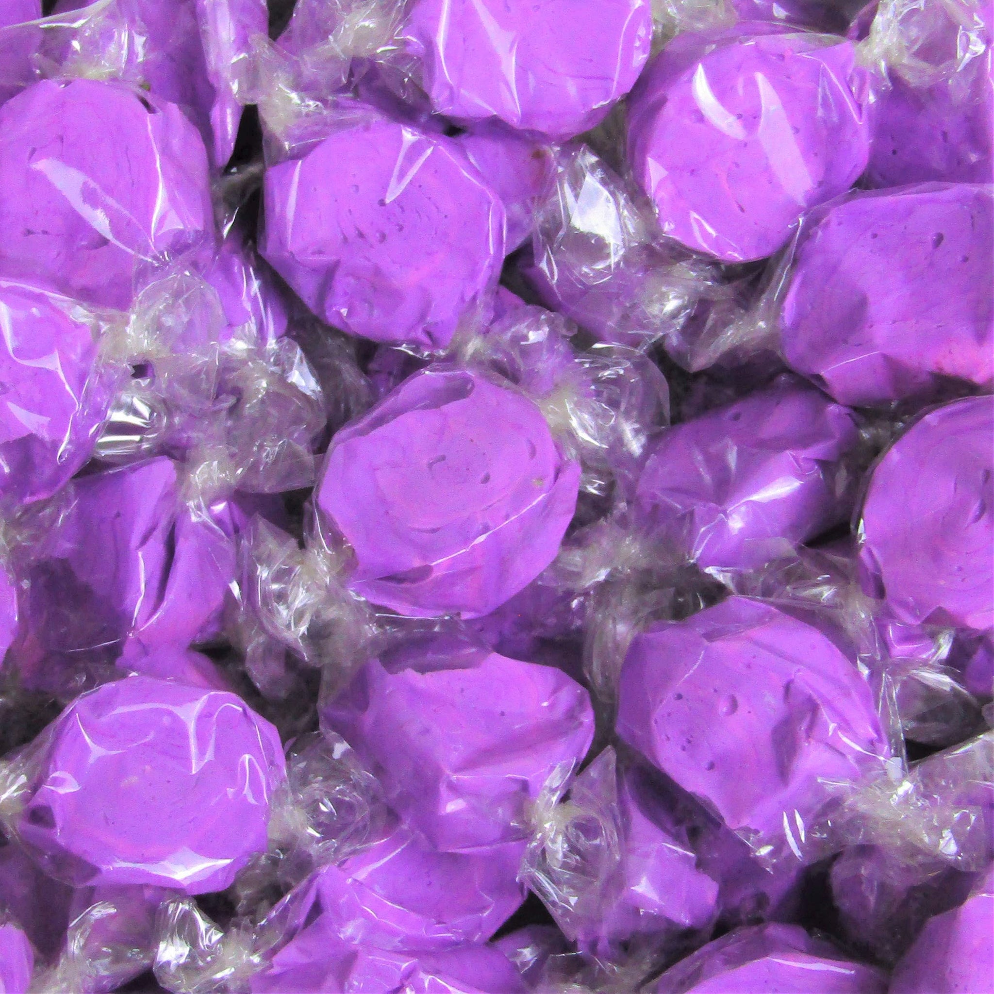 Grape Taffy Chews by It's Delish, 2 lbs Bulk Bag - Individually Wrapped Gourmet Soft Fluff Taffy - Great Candy for Purple Themed Parties, USA Made