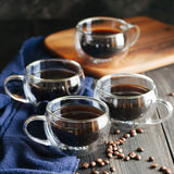 BTaT- Glass Tea Pot Set, Set of 4, Double Wall Glass Tea Cup and Kettle with Infuser