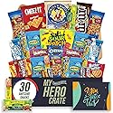 Military Encouragement - Small Snack Box (30 Piece Variety Gift Basket Care Package) Chips, Candy, Peanuts, Popcorn, Cookies, Gummy Snacks, Chocolates