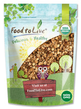 Food to Live Organic Golden Crunchy Granola, 3 Pounds - Small Batch, Handcrafted, Bulk, Great as Snack for Breakfast Cereals, Contains Hazelnuts